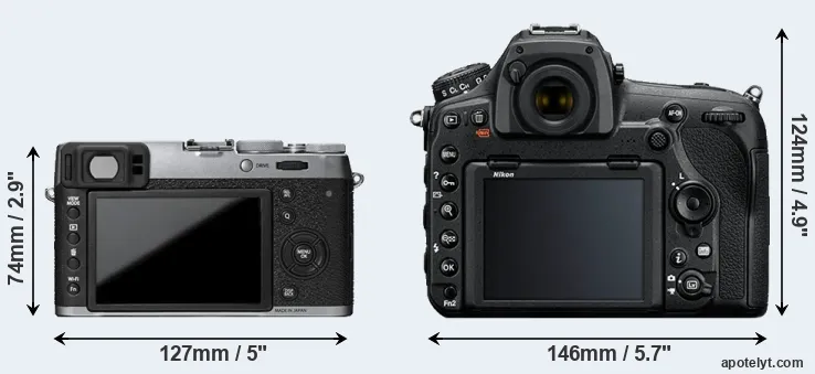 Comparison X100T or D850 rear