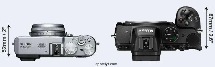 Compare X100T versus Z5 top