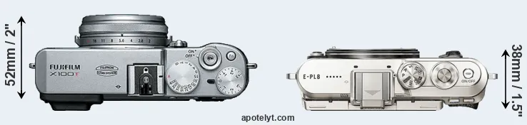 Compare X100T versus E-PL8 top