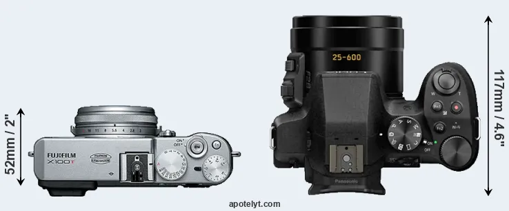 Compare X100T versus FZ330 top