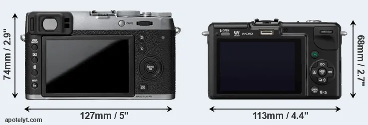 Comparison X100T or GF2 rear