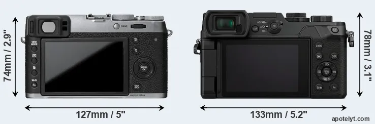 Comparison X100T or GX8 rear