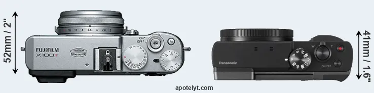 Compare X100T versus TZ90 top