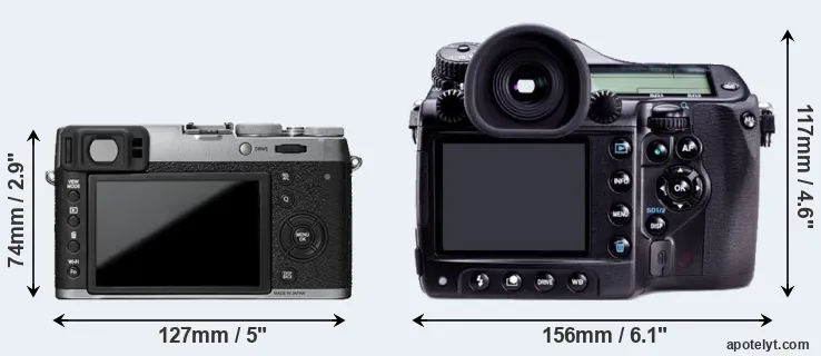 Comparison X100T or 645D rear