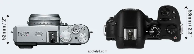 Compare X100T versus NX30 top