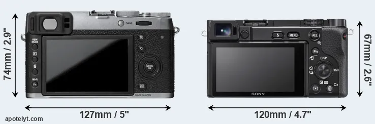 Comparison X100T or A6100 rear