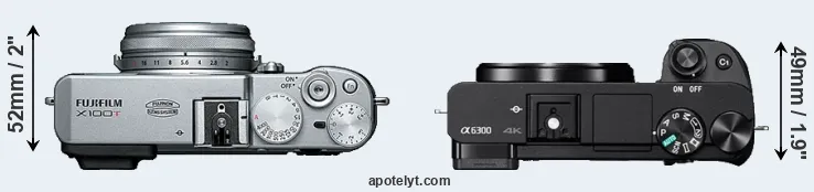 Compare X100T versus A6300 top