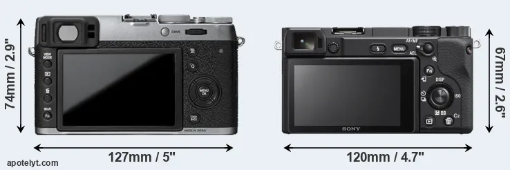 Comparison X100T or A6400 rear