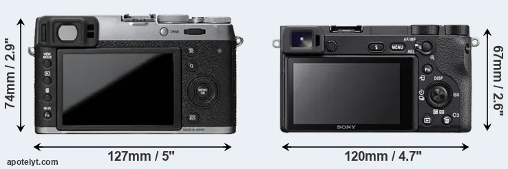 Comparison X100T or A6500 rear