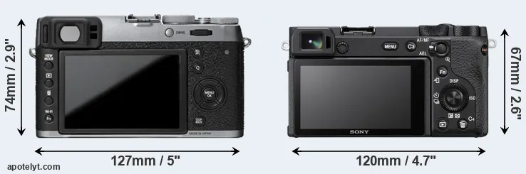 Comparison X100T or A6600 rear
