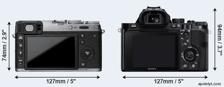 Comparison X100T or A7 rear