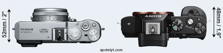 Compare X100T versus A7S top