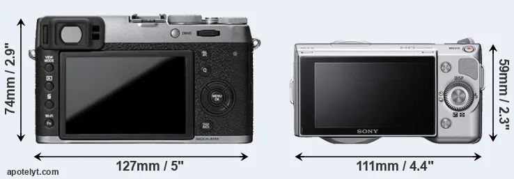 Comparison X100T or NEX-5 rear