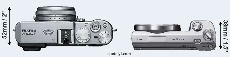 Compare X100T versus NEX-5 top