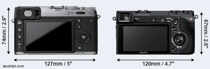 Comparison X100T or NEX-7 rear