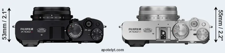 Compare X100V versus X100VI top