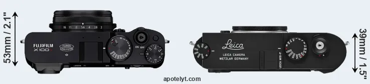 Compare X100V versus M10-P top
