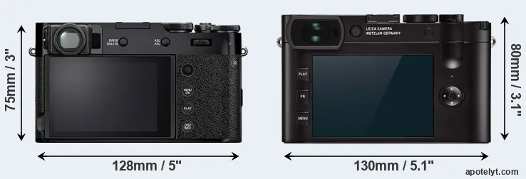 Comparison X100V or Q2 rear