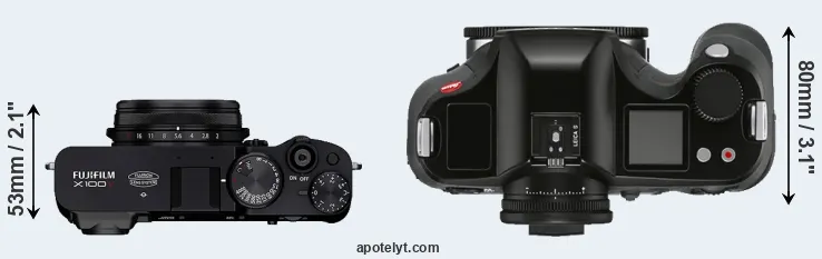 Compare X100V versus S3 top