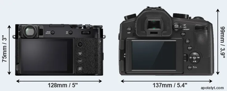 Comparison X100V or V-LUX Typ 114 rear