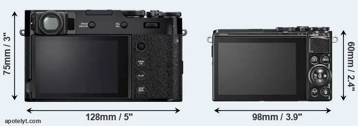 Comparison X100V or J5 rear
