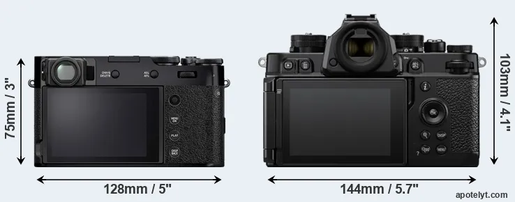 Comparison X100V or Zf rear