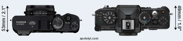 Compare X100V versus Zf top
