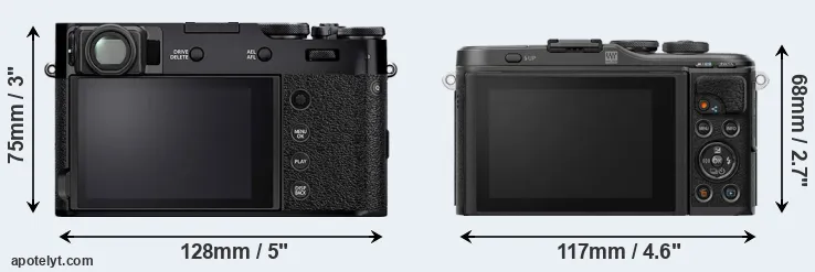 Comparison X100V or E-PL10 rear