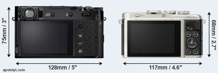 Comparison X100V or E-PL9 rear