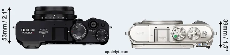 Compare X100V versus E-PL9 top