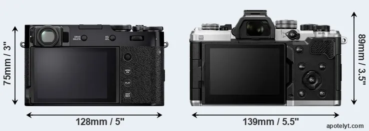 Comparison X100V or OM-3 rear