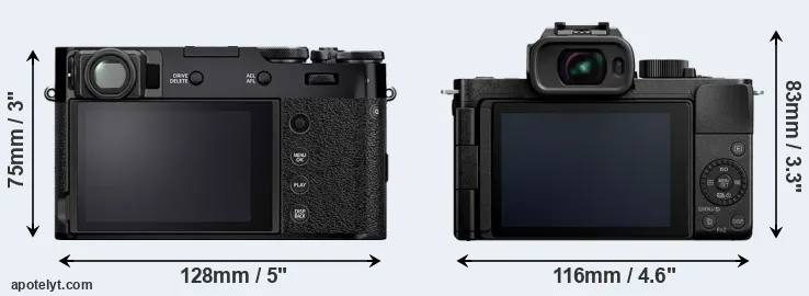 Comparison X100V or G110 rear
