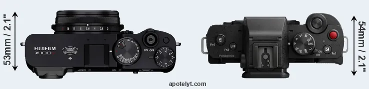 Compare X100V versus G110 top
