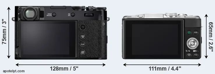Comparison X100V or GF6 rear