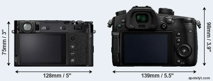 Comparison X100V or GH5 rear