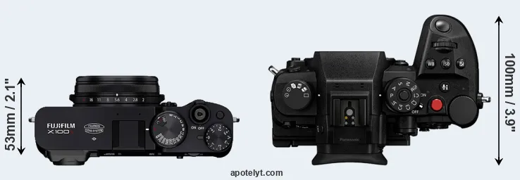Compare X100V versus GH7 top