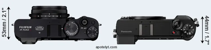 Compare X100V versus GX85 top