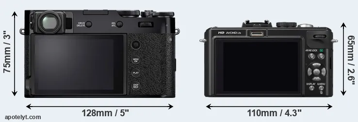 Comparison X100V or LX5 rear