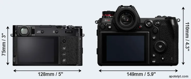 Comparison X100V or S1R rear