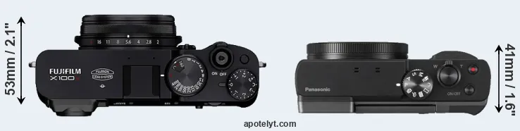 Compare X100V versus ZS70 top