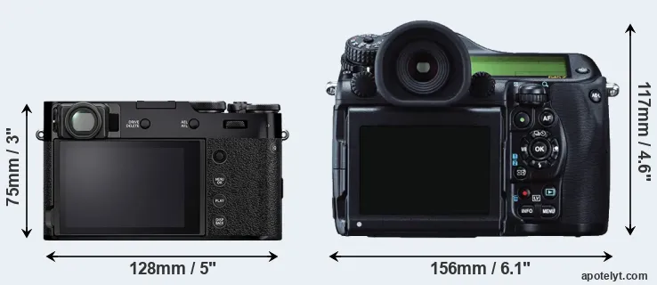 Comparison X100V or 645Z rear