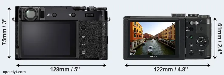 Comparison X100V or MX-1 rear