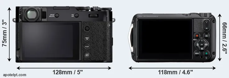 Comparison X100V or WG-8 rear