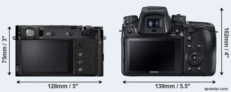 Comparison X100V or NX1 rear