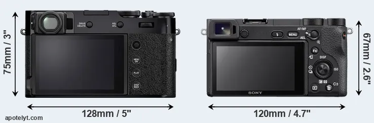 Comparison X100V or A6500 rear