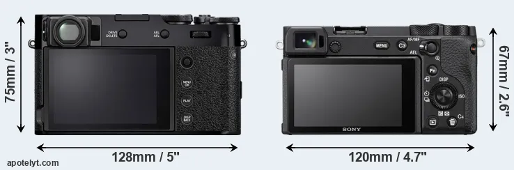 Comparison X100V or A6600 rear