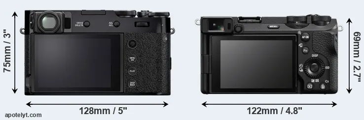 Comparison X100V or A6700 rear
