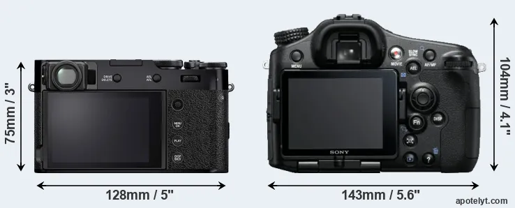 Comparison X100V or A77 rear