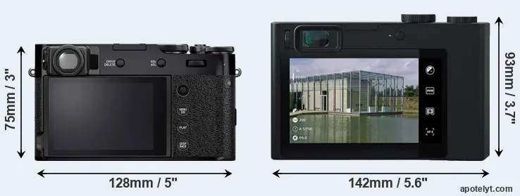 Comparison X100V or ZX1 rear