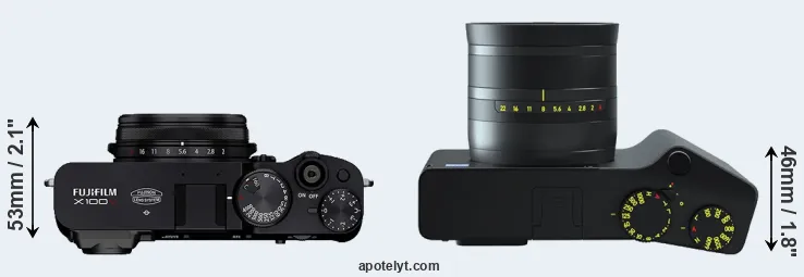 Compare X100V versus ZX1 top